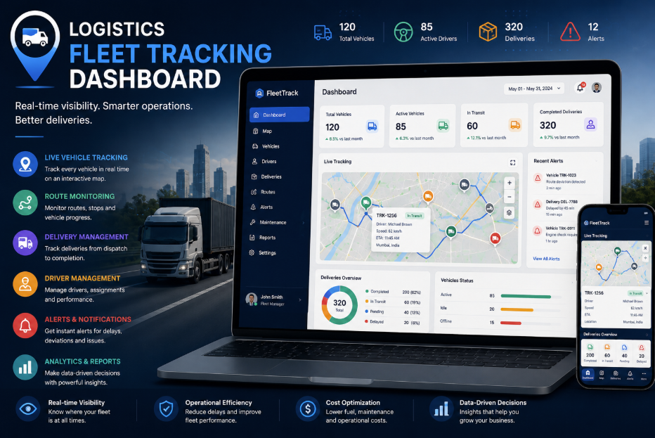 Logistics fleet tracking dashboard